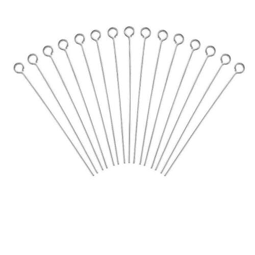 100pcs 16/20/30/35/40mm Stainless Steel Heads Eye Head Pin For Jewelry Making Findings Accessories Wholesale Supplies