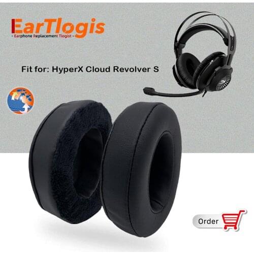 EarTlogis Replacement Ear Pads for HyperX Cloud Revolver S Headset Parts Earmuff Cover Cushion Cups Pillow