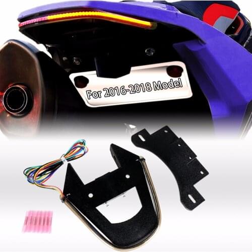 LED Smoked Fender Eliminator Integrated Tail Light For 2016 2017 2018 Husqvarna 701 ENDURO SS