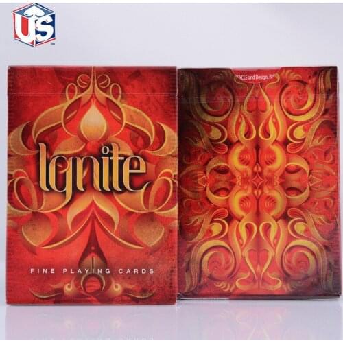 Ignite Deck Ellusionist Burning Playing Cards Magic Cards Funny Fire Poker Magic Props Magia Tricks for Professional Magician
