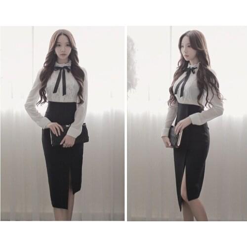 Summer Autumn Women Plus Size XXS-8XL Black asymmetrical High Waist Bodycon Slit Skirt Fitted Business Knee Long Slimming Skirts