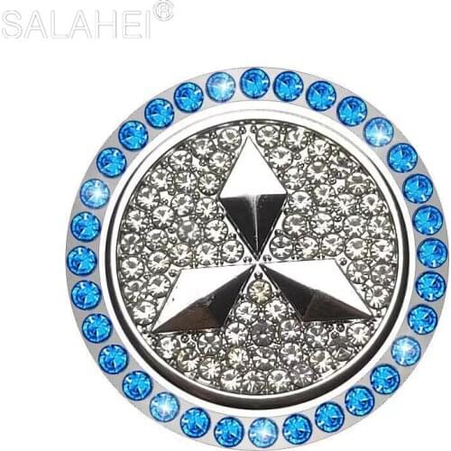 1set Cars One-Key Engine Start Stop Ignition Push Button Switch Cover Diamond Crystal Ring For Mitsubishi ralliart Lancer 9 10