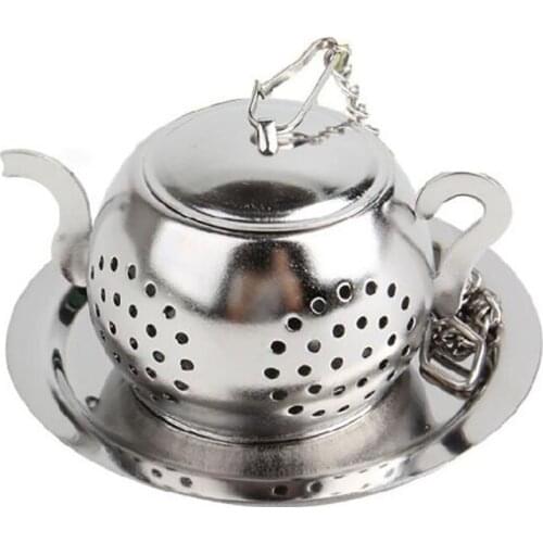 1 Set Teapot Shaped Tea Strainer Stainless Steel Mini Tea Infuser Home Tea Maker Filter, Kitchen Cooking Tools Seasoning Balls