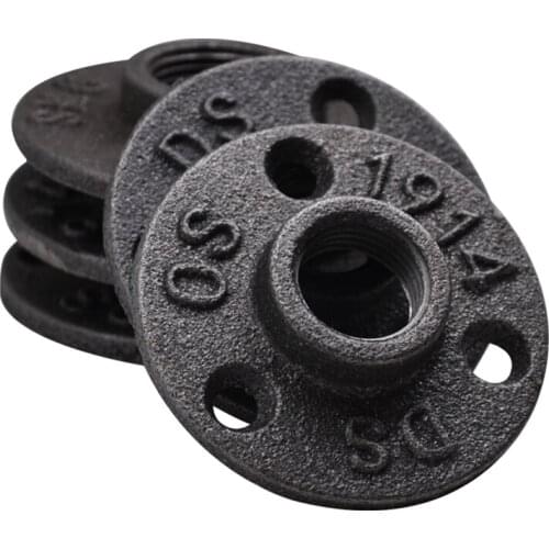 2pcs DN20 cast Iron Floor flange pipe fittings for Antique home furniture