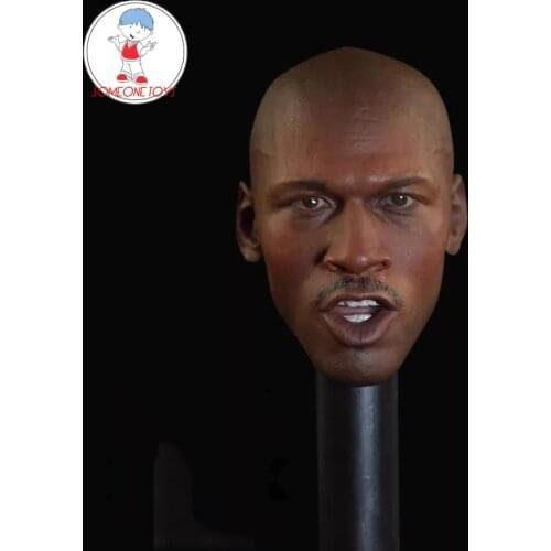 2 Styles 1/6 Male Head Sculpt Basketball Star Jordan Head Carving for 12" DIY Action Figure Collection