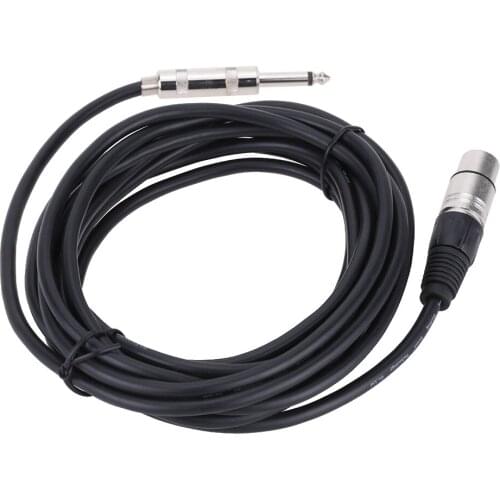 3ft XLR Female Socket to 6.35mm 1/4" Male Jack Plug Stereo Audio Cable Cord Wire for Mic Mixer Amplifier Sound Card