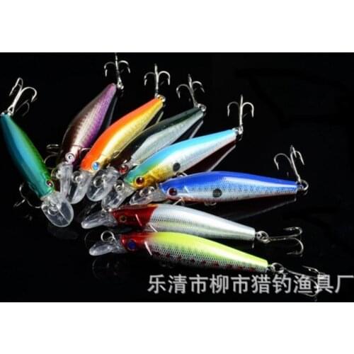 8 Pieces Minnow Bait 8.5cm 8.4g Float Swim Vibration Wobbler jigging Lure Swimbait Crappie Killer Fishing Tackle
