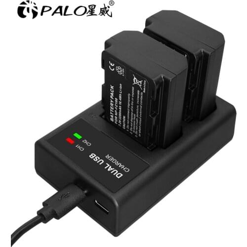 2pcs 2650mAh NP FZ100 NPFZ100 NP-FZ100 Battery + LED Dual USB Charger for Sony Alpha A7III A7R III A9 Alpha 9 A7R3 A6600 Cameras