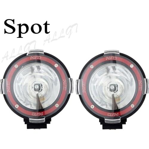 Car 2pcs 7 Inch 75W HID XENON DRIVING LIGHT SPOT FLOOD OFFROAD WORK 4WD 6000K 12V SPOTLIGHT