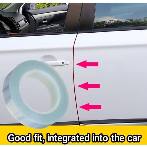 Car Stickers Body Door Edges Sill Protective Film 1.5cmx5m TPU Anti-scratch Wrap Sticker Auto Tape Bumper Strip Accessories