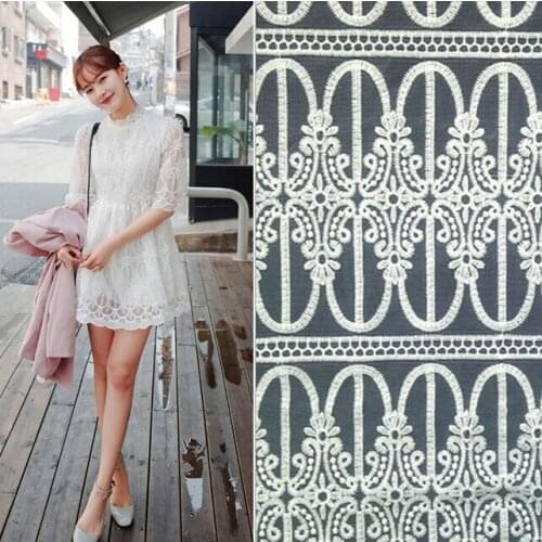 White African Embroidered Mesh Lace Fabric High Quality Guipure Lace African Swiss Voile Lace Fabric Free Shipping 5Yards/lot