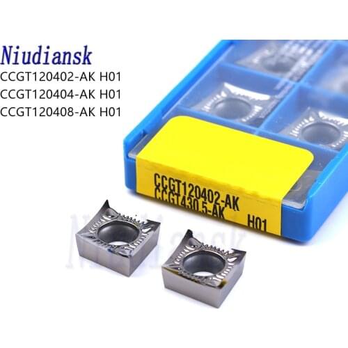 CCGT120402-AK H01 CCGT120404-AK H01 CCGT120408-AK H01 High Quality Turning Insert Carbide Inserts CNC Lathe Tools Aluminum tools