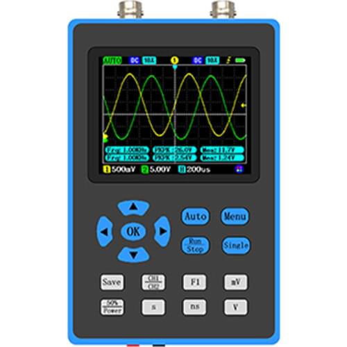 DSO2512G Mini Digital Oscilloscope with 2.4 Inches Screen 120M Bandwidth 500M Sampling Rate for Maintenance DIY Electronic Test