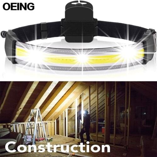 COB LED Headlight Portable Wide Angle 3 Modes Headlight Waterproof Headlamp Camping Headlight Outdoor Riding