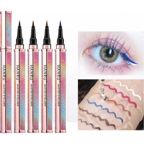 Color Eyeliner Pen Quick-Drying Waterproof Long-lasting White Blue Brown WIne Red Eyeliner Easy To Wear Eye Make Up