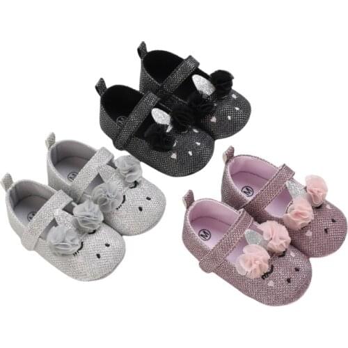 Spring Summer Baby Girls Soft Sole Floral Non-Slip Crib Shoes Cute Animal Booties Cartoon First Walkers