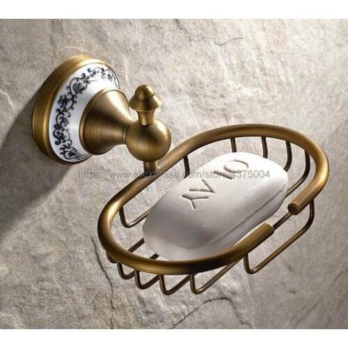Antique brass soap holder,Pure copper bathroom soap basket bathroom accessories Nba409