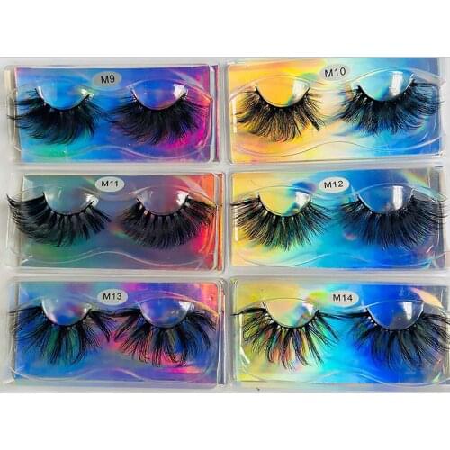 Hot Sale Thick Long 25mm Mink Faux False Eyelashes Extensions Soft Light Reusable Handmade Fake Lashes 6 Pairs/Lot Drop Shipping