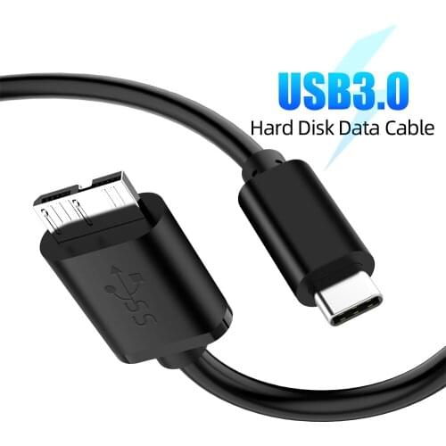 1m/0.5m USB C to Micro 3.0 Cord Type C male to Micro B male Cable USB3.0 Data Charging Cable for Hard Drive Computer Smartphone