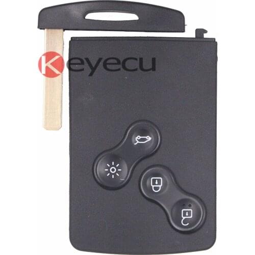 KEYECU Smart Key 4 Button 433MHz With PCF7941 Chip Semi-intelligent for Renault Megana III 2009-2014