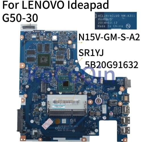 KoCoQin Laptop motherboard For LENOVO Ideapad G50-30 Core N2840 Mainboard ACLU9 ACLU0 NM-A311 SR1YJ N15V-GM-S-A2