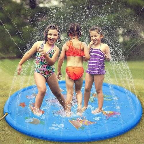 Summer Childrens Outdoor Play Water Games Beach Mat Lawn Inflatable Sprinkler Cushion Toys Fun Cushion Gift For Kids Baby