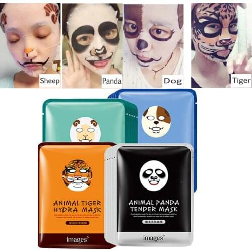Animal Face Mask Deep Moisturizing Sheet Mask Oil Control Brighten Skin Mask for Woman Panda Tiger BIOAQUA Korean Facial Mask