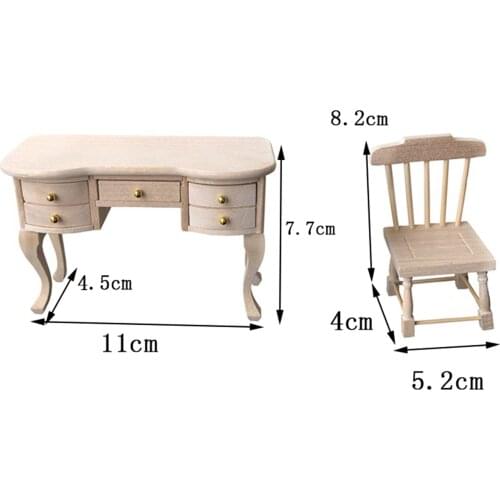 1:12 Scale Dollhouse Miniature Furniture Wooden Chair Dolls House Accessories