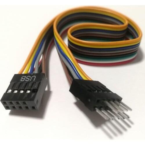 Motherboard Mainboard Host Case 9p 9Pin USB 2.0 Male to Female Extension Dupont Data Cable Cord Wire Line 30cm 24AWG