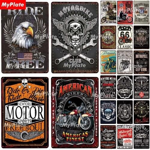 Motorbike Metal Sign Vintage Plaque Tin Sign Wall Decor For Garage Plate Crafts Art Ride Or Die Poster Gift Custom Drop Shipping