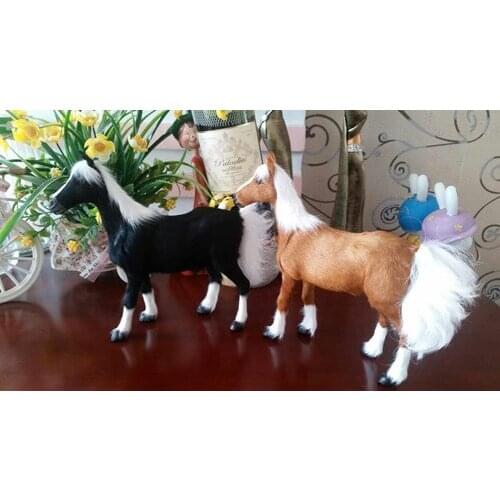 Simulation horse about 20x23cm model,polyethylene&furs toy,home decoration toy Xmas gift w4238