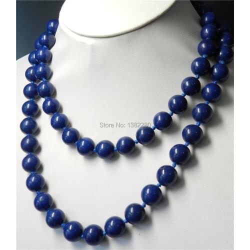! fashion DIY jewelry 8mm Egyptian Lapis Lazuli Round Beads chalcedony necklace 36"2pieces/lot fashion jewelry JT5732