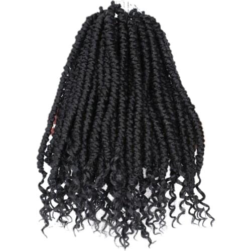 Natifah Synthetic Braiding Hair Spring Twist 12 Inch Prelooped Crochet Braids Passion For African Women Wholesale Braiding Hair