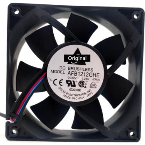 Original 100% working Electronics AFB1212GHE 120mm DC 12V 3.24A 3-Pin High Speed Cooling Fans,5200RPM 220CFM