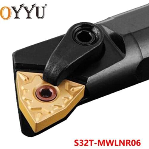 OYYU S32T-MWLNR06 Boring Bar Turning Tool Shank 32mm MWLNR use Carbide Inserts WNMG06 Internal Lathe Tools Cutting Holder