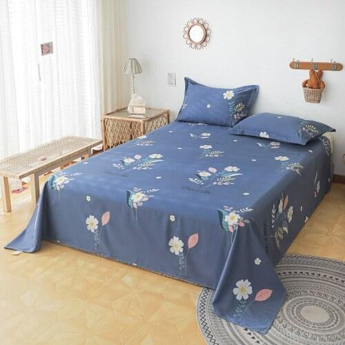 Pure cotton bed sheet single piece single dormitory double household foreign trade bedding simple modern