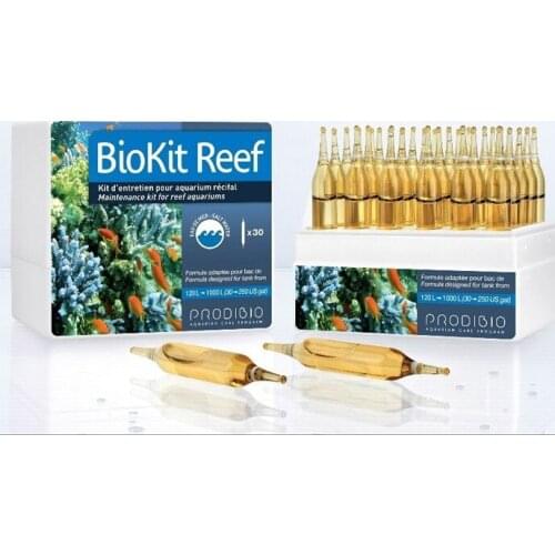 PRODIBIO BioKit Reef 30 vials Bio Digest BIOPTIM IODI+ BOOSTER 6 in 1 for Marine Tank Aquarium Care Program