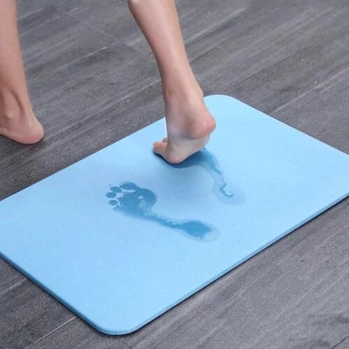 Diatom Mud Bath Mats Absorbent Foot Pad Non-slip Quick-drying Shower Carpets Anti-slip Bathroom Entrance Doormat Home Decoration