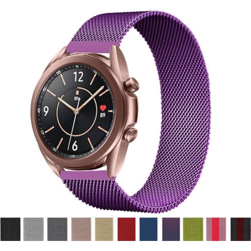 Magnetic Loop strap For Samsung Galaxy watch 3 45mm 41mm/Active 2 46mm/42mm Gear S3 bracelet Huawei GT/2/2e 20mm/22mm watch band