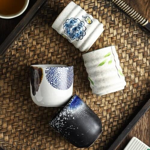 Hand Painted Retro style130-170ml Ceramic Teacup China Porcelain Personality Coffee cups mug