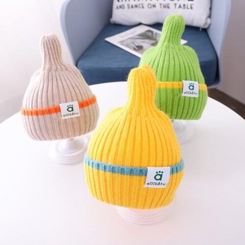 New Fashion Kids Hats for Boys Girls Skullies Beanies Pacifier Hat Autumn Winter Warm Woolen Knitted Children Baby Hats and Caps