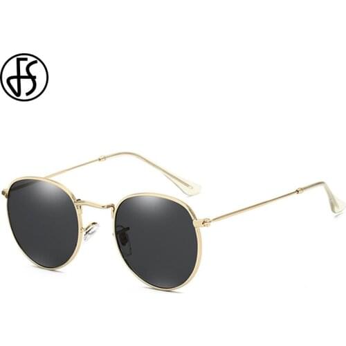 FS Punk Style Vintage Sunglasses Women 2020 Pink Yellow Lens Brand Designer Metal Frame High Quality UV400 Sun Glasses For Men