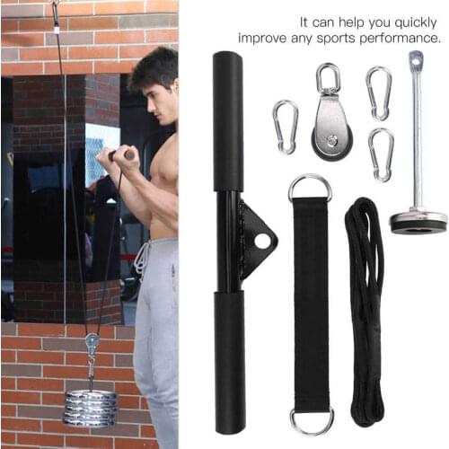 Fitness DIY Arm Power Fitness Device Pulley Cable Machine Attachment System Loading Pin Home Gym Workout Equipment