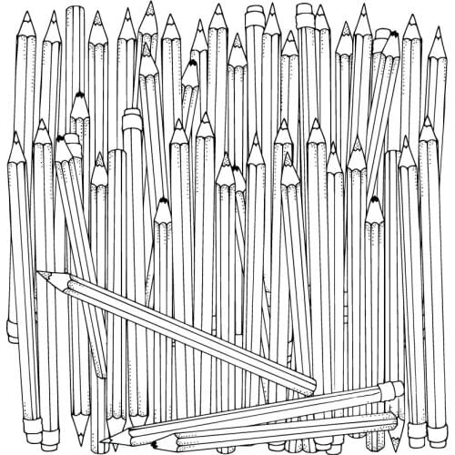ZhuoAng Pencil Background Clear Stamps For DIY Scrapbooking/Card Making/Album Decorative Silicone Stamp Crafts