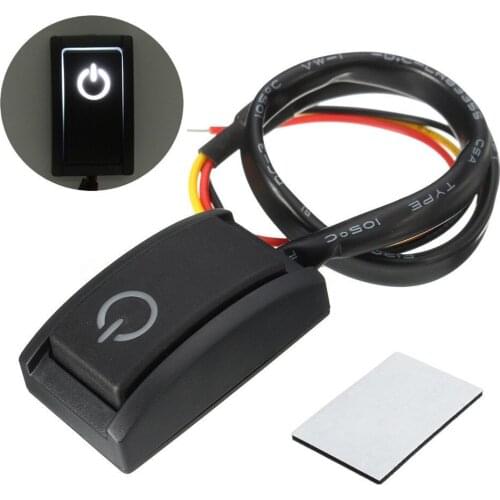 12V 200mA 2.4W Car Push Button Latching Turn ON/OFF Switch LED Light RV TRUCK AUTO BOAT DIY Auto Latching