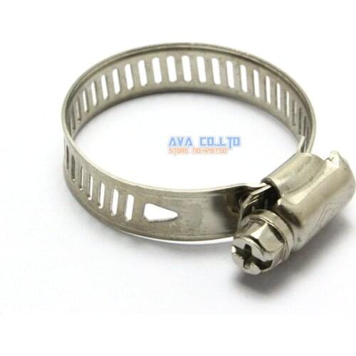 20 Pieces 21-38mm Hose Clamp Worm Gear Hose Pipe Fitting Clamp