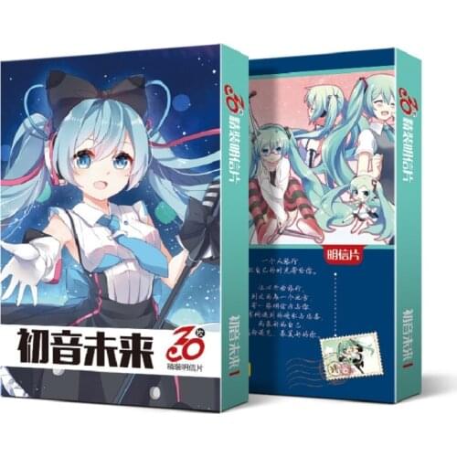 30pcs Anime Cards Postcard Greeting Card Message Card Christmas Gift Toys for Children
