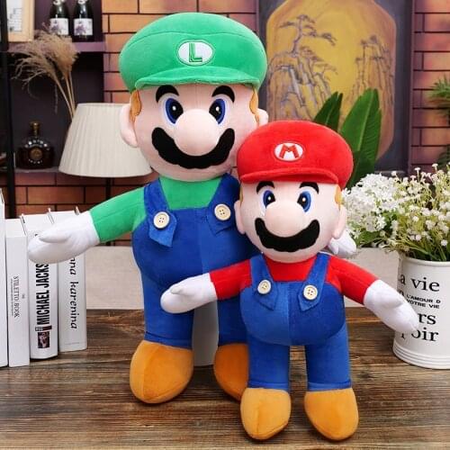40CM Super Mario Original Character Plush Dolls Mario Bros Luigi Game Periphery Stuffed Toys Cartoons Decoration Kids Gifts