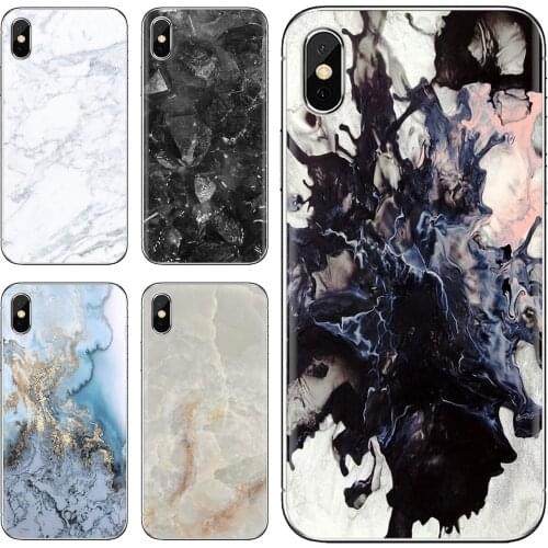 White Black Marble Texture Stone Soft Cases Cover For Sony Xperia XA1 XA2 ULTRA 10 X L2 For Oppo realme c3 6 6S 6i 7 7i Pro c11