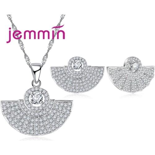 Noble Delicate Half Round Jewelry Set New Arrival 925 Sterling Silver Fine Jewelry For Women Star Wedding Gift
